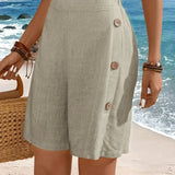 Fenella Bequeme Kurze Mit Knöpfen