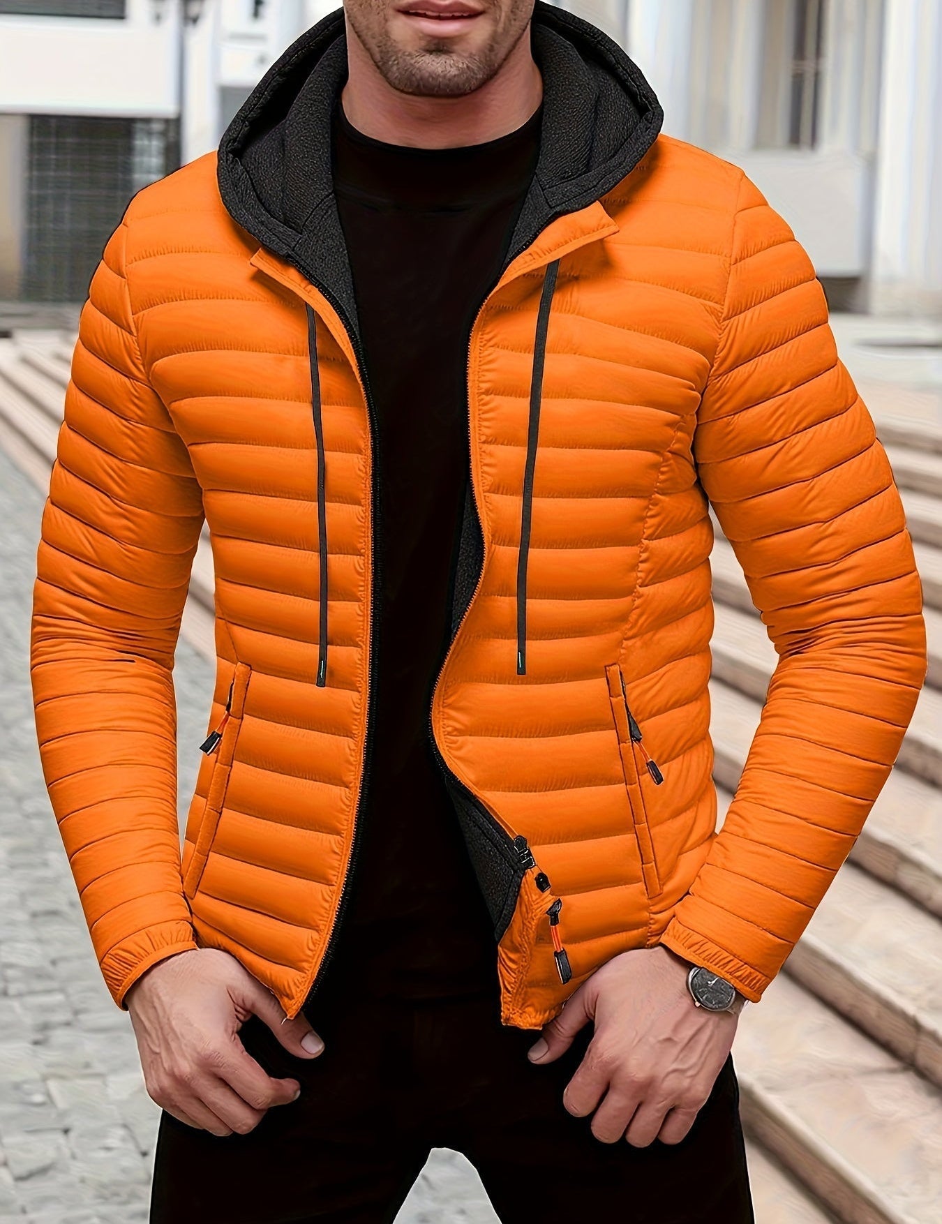 Dielmar™ Gesteppte Kapuzenjacke Mit Frontreissverschluss