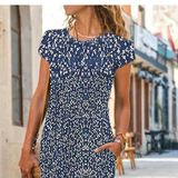 Königsblau Blütenkleid