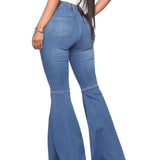 Elastische Mehrfarbige Flare Jeans