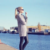 Karierter Wollmantel