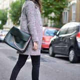 Karierter Wollmantel