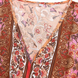 Langärmliges bedrucktes Kleid