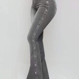 Damen Jeans mit Elastischem Reissverschluss