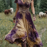 Marcina Elegantes Maxikleid Mit Floralen Farbtönen