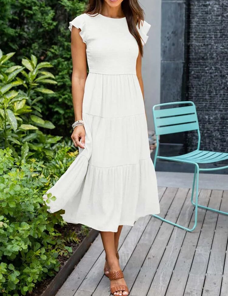 Megan | Raffiniertes bauchbedeckendes Kleid