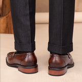 Citi Leder Sattel Loafers