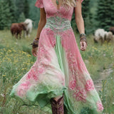 Marcina Elegantes Maxikleid Mit Floralen Farbtönen