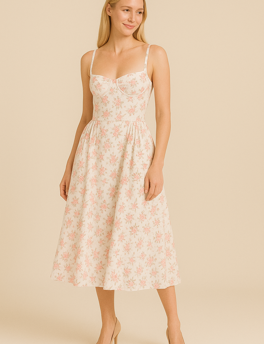 HERBERGER | Damen Sommerkleid mit V-Ausschnitt luftig-leicht