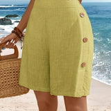 Fenella Bequeme Kurze Mit Knöpfen