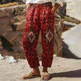 Rubinrot Taschenhose