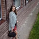 Karierter Wollmantel