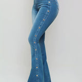 Damen Jeans mit Elastischem Reissverschluss