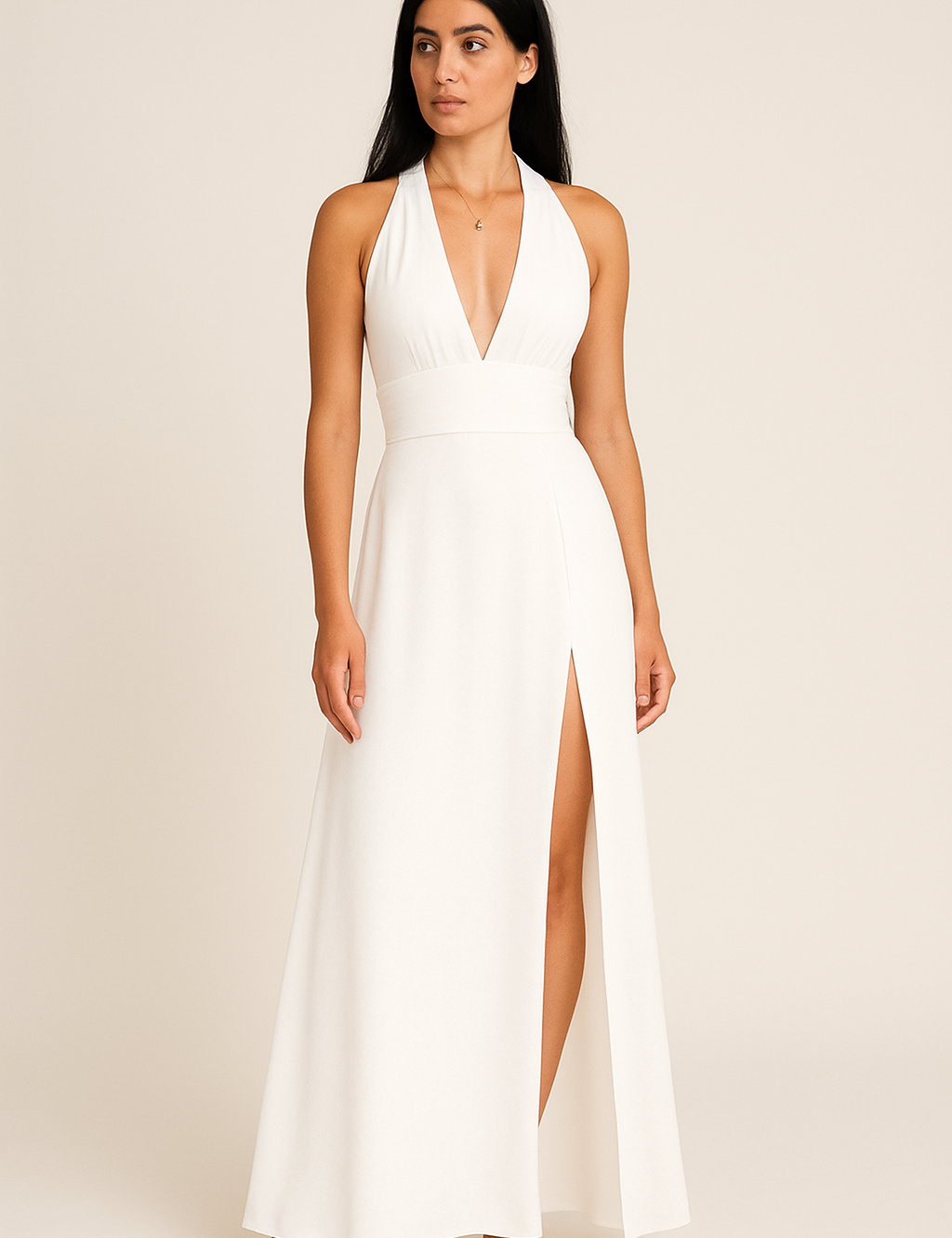 HERBERGER | Festliches Damen Maxikleid mit Neckholder-Ausschnitt luftig & leicht