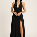 HERBERGER | Festliches Damen Maxikleid mit Neckholder-Ausschnitt luftig & leicht