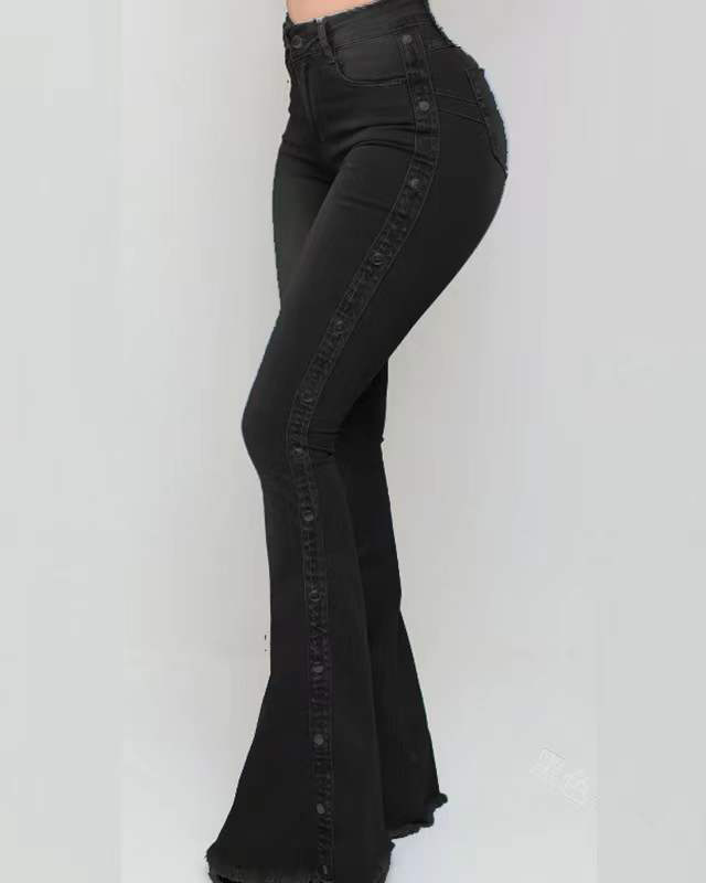 Damen Jeans mit Elastischem Reissverschluss