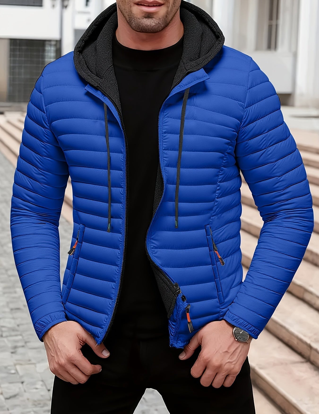 Dielmar™ Gesteppte Kapuzenjacke Mit Frontreissverschluss