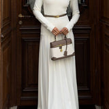 Jasmin Retro-Maxikleid mit Bardot-Ausschnitt