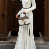 Jasmin Retro-Maxikleid mit Bardot-Ausschnitt