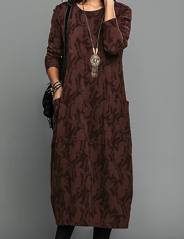 Corina Rundhalsausschnitt Lässiges Winterkleid