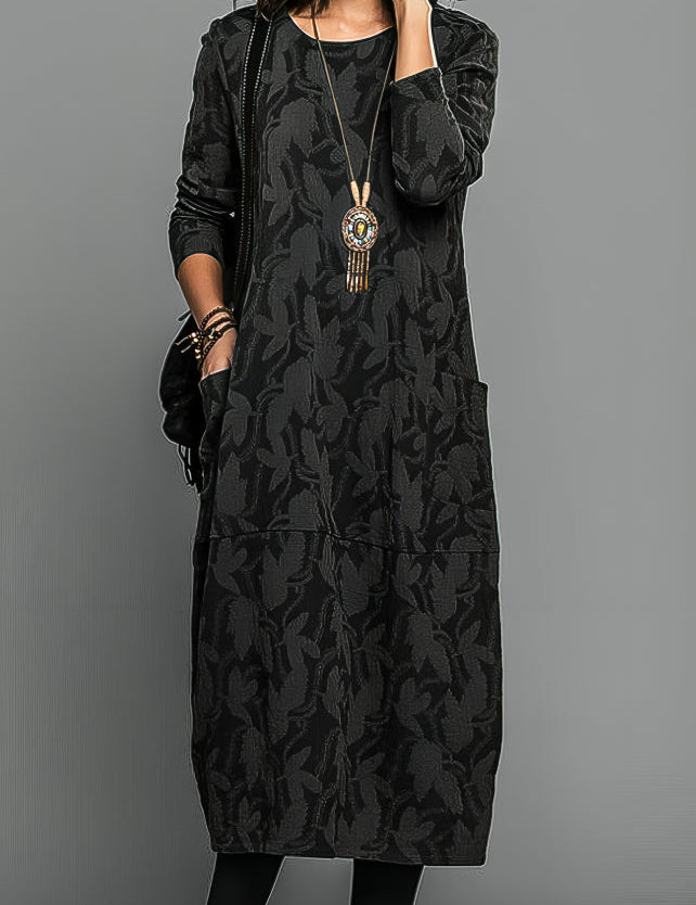 Corina Rundhalsausschnitt Lässiges Winterkleid