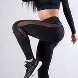 Yoga leggings mit Mesh Nähten