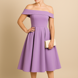 HERBERGER | Damen Schulterfreies A-Linien Kleid, Atmungsaktiv und Stilvoll