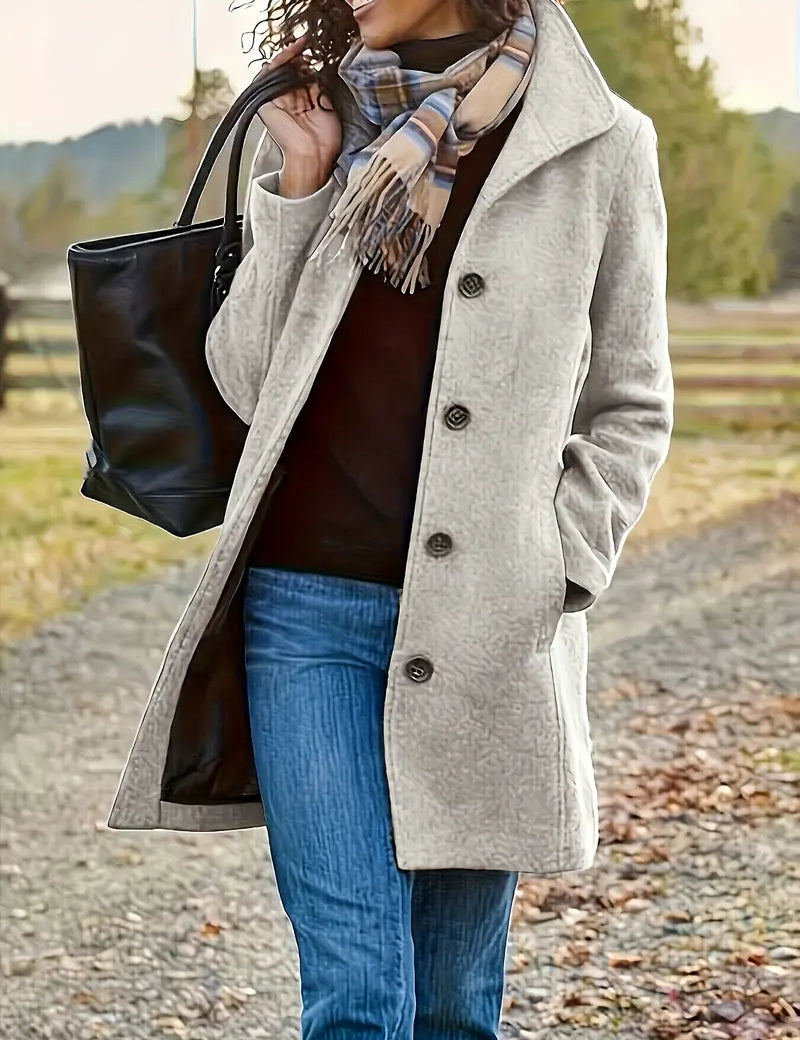 Nuriye - Langärmeliger Wintermantel