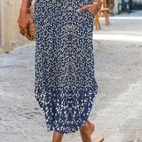 Königsblau Blütenkleid