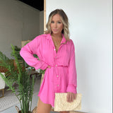 JESSICA - Trendy Satin-Overall-Kleid