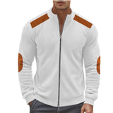 Leo - Corduroy Farbblock Stehkragen Reissverschlussjacke