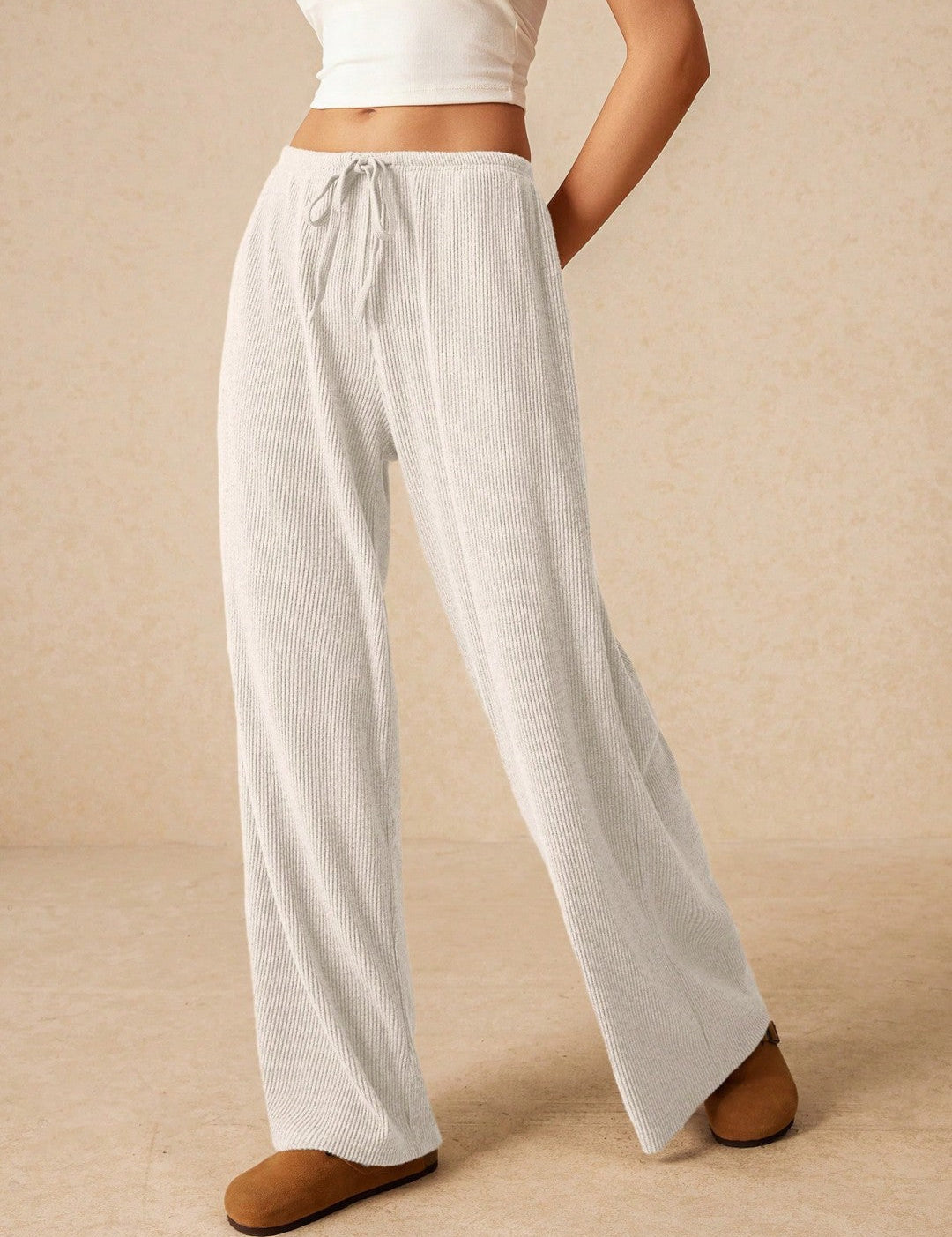 Bequeme Hochtaillierte Weite Jogginghose