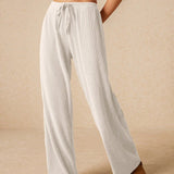 Bequeme Hochtaillierte Weite Jogginghose