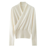 Damen Kaschmir-Mix V-Pullover