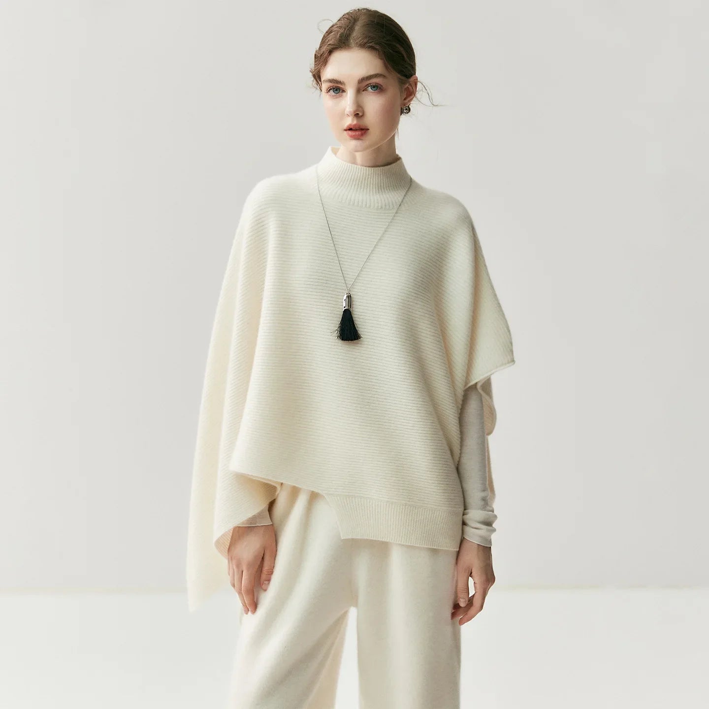 Stadtlinie Damen Kaschmir-Mix Poncho