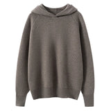 Damen Kaschmir Hoodie dick gestrickt, locker & warm