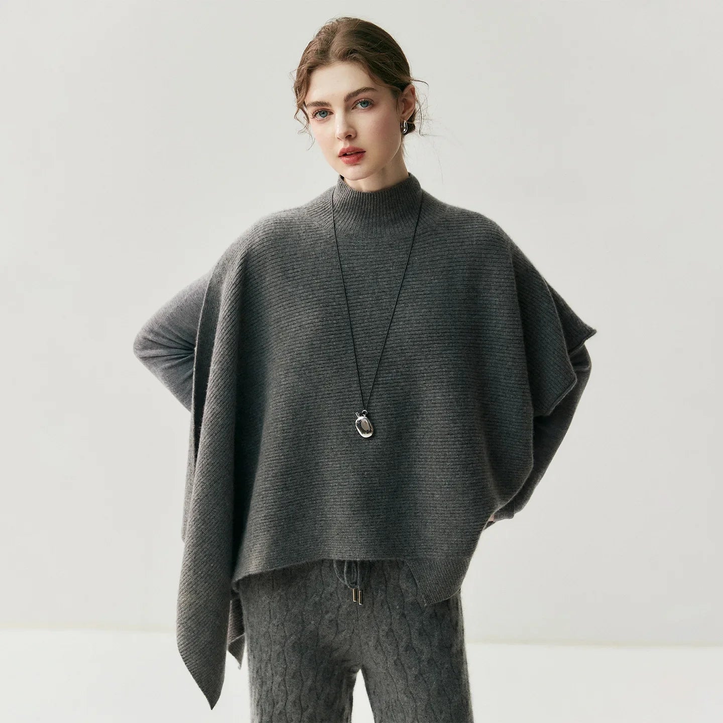 Stadtlinie Damen Kaschmir-Mix Poncho