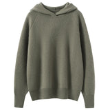 Damen Kaschmir Hoodie dick gestrickt, locker & warm