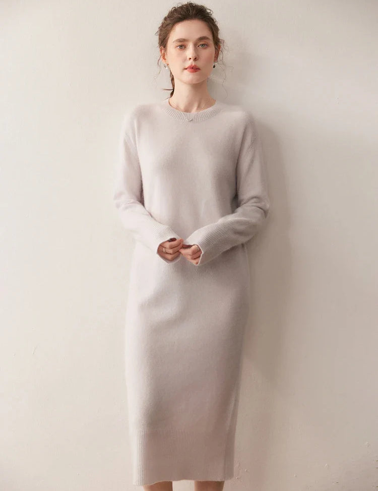 Kaschmir Midikleid zeitlos schlicht & edel für Herbst und Winter
