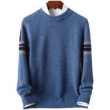 Herren Kaschmirpullover verdickt, locker & warm mit klassischem Rundhals