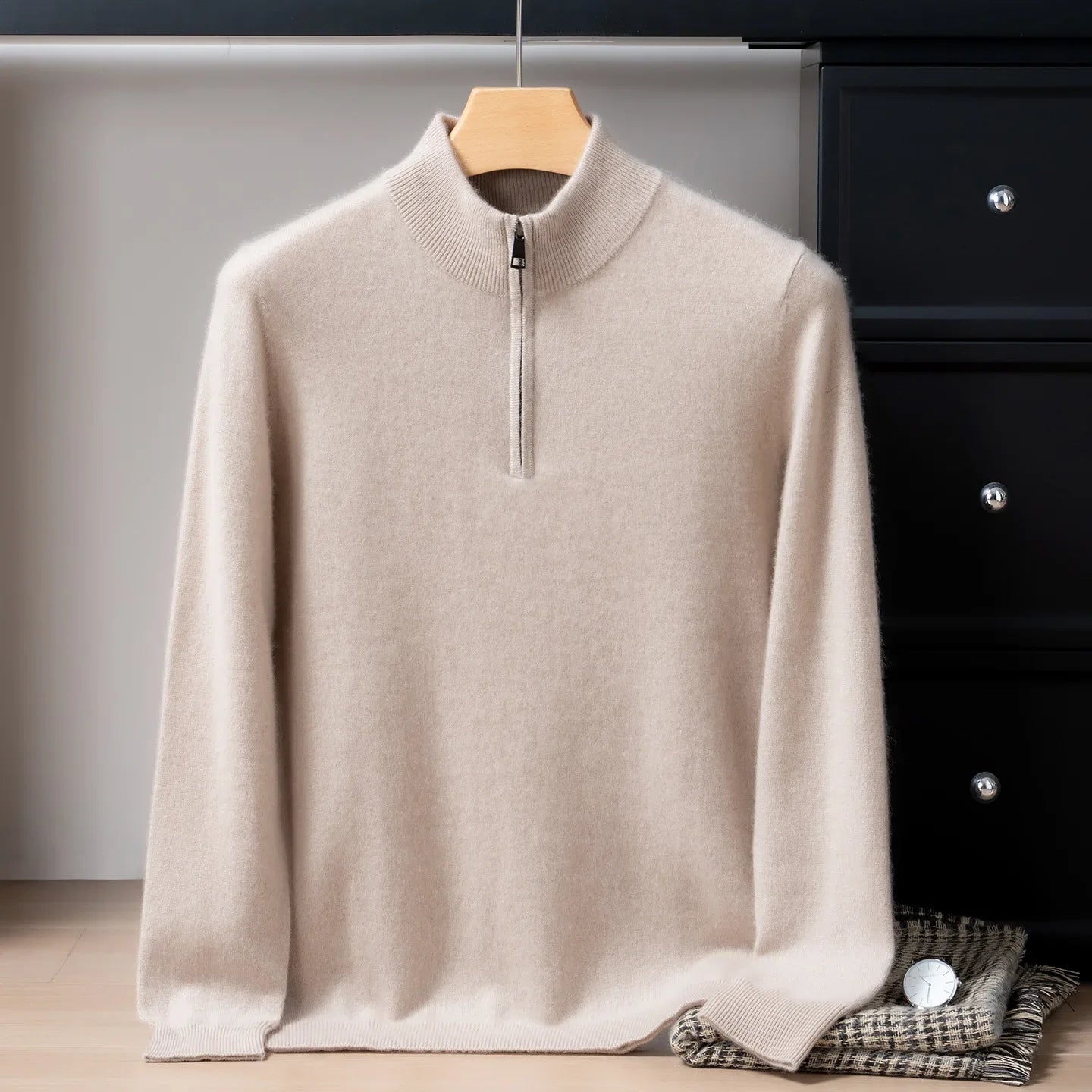 Herren Pullover aus 95% Kaschmir, locker und warm