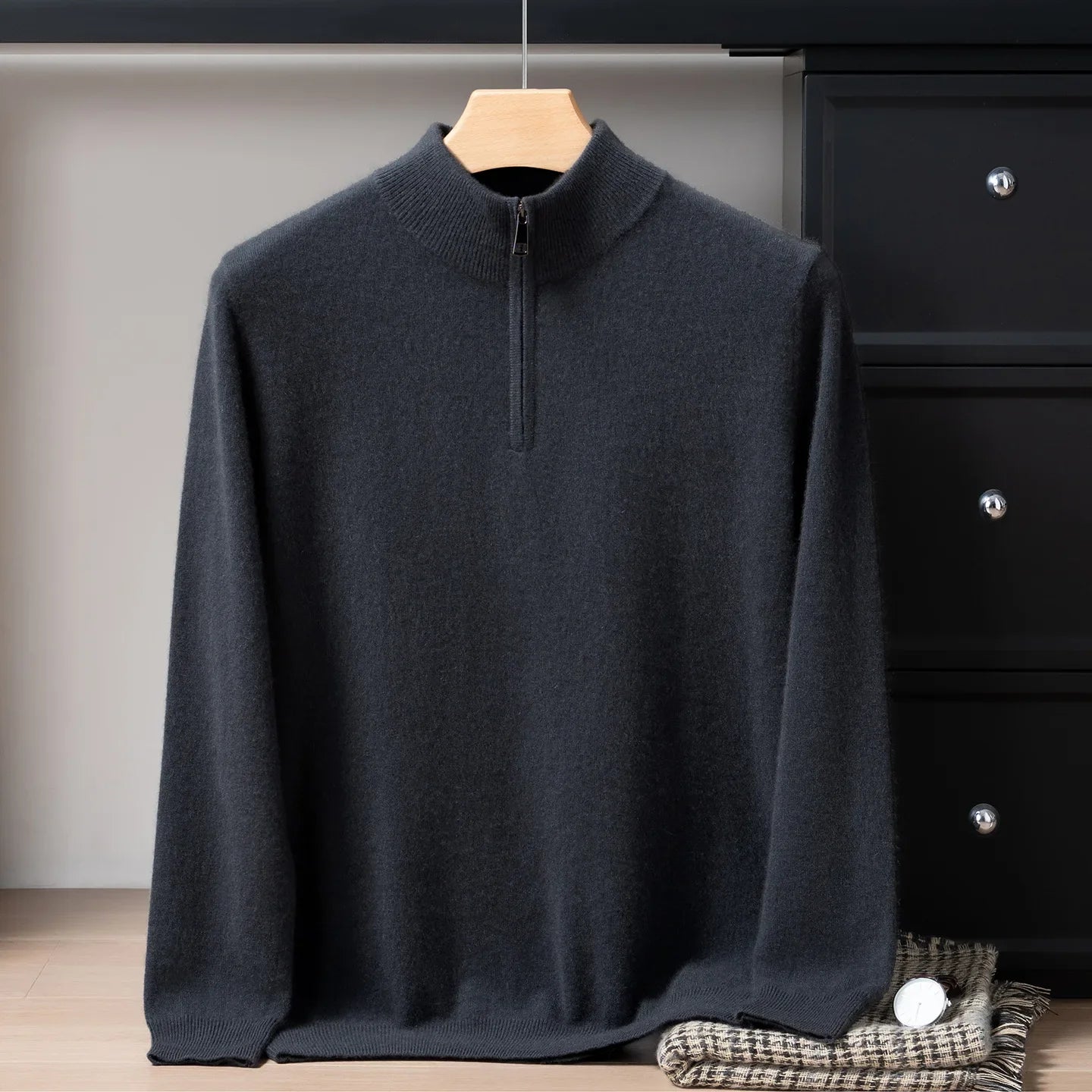 Herren Pullover aus 95% Kaschmir, locker und warm