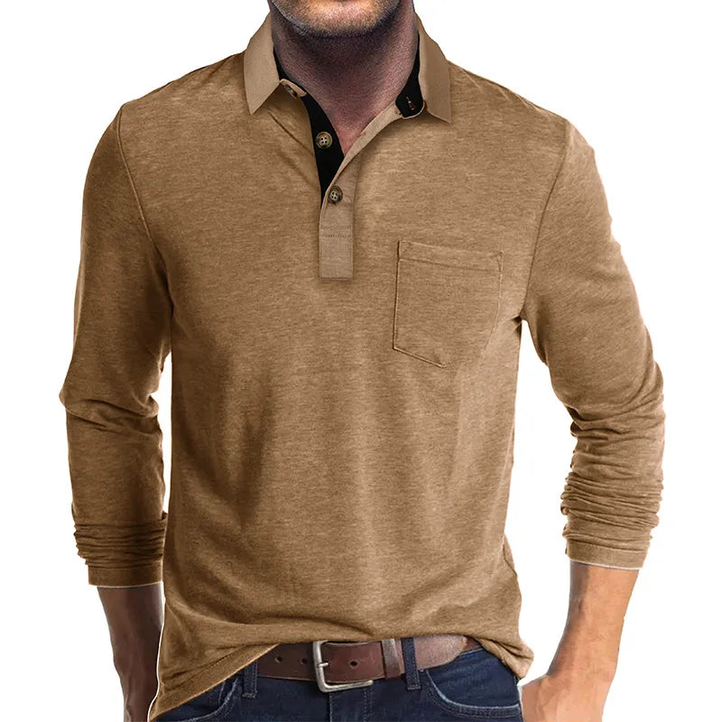 Jörg Herren Langarmshirt in Unifarbe