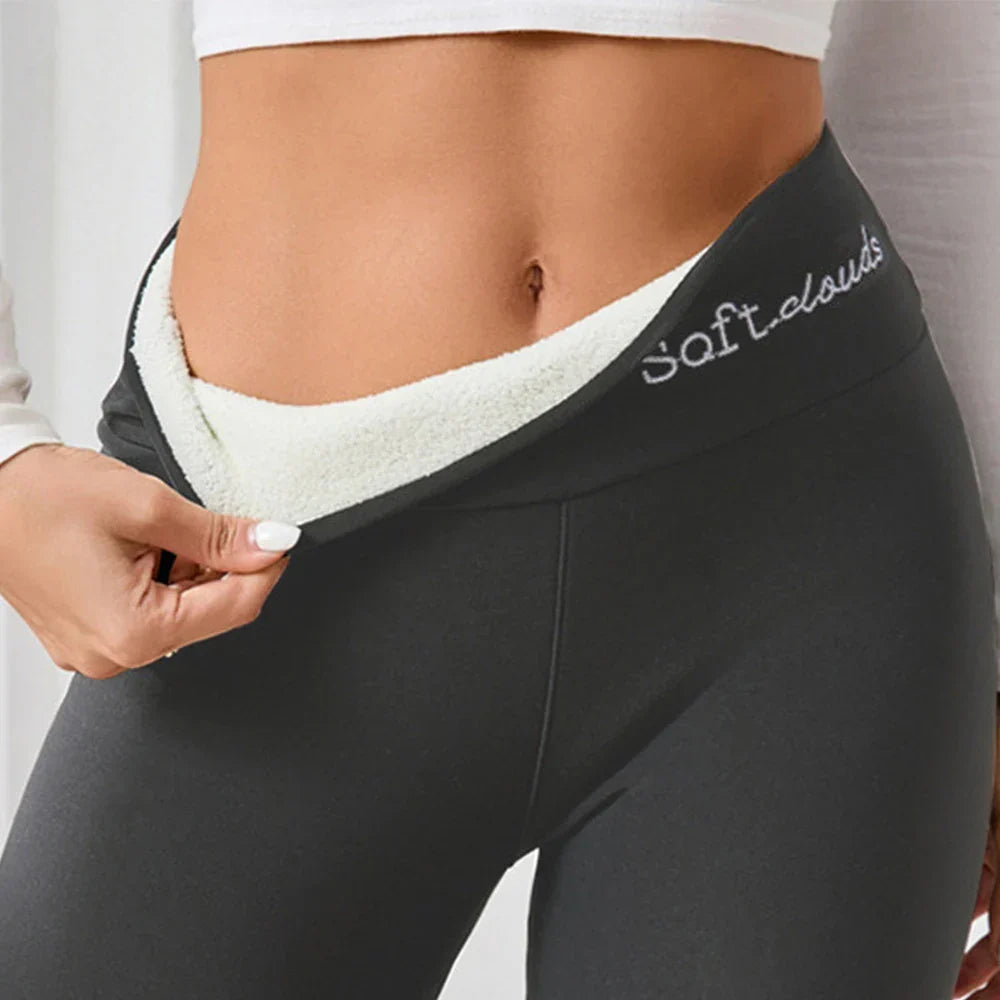 Gefütterte Winter Fleece Damen Leggings Warm & Bequem