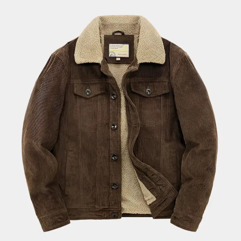 Minimalistische Vintage-Cordjacke