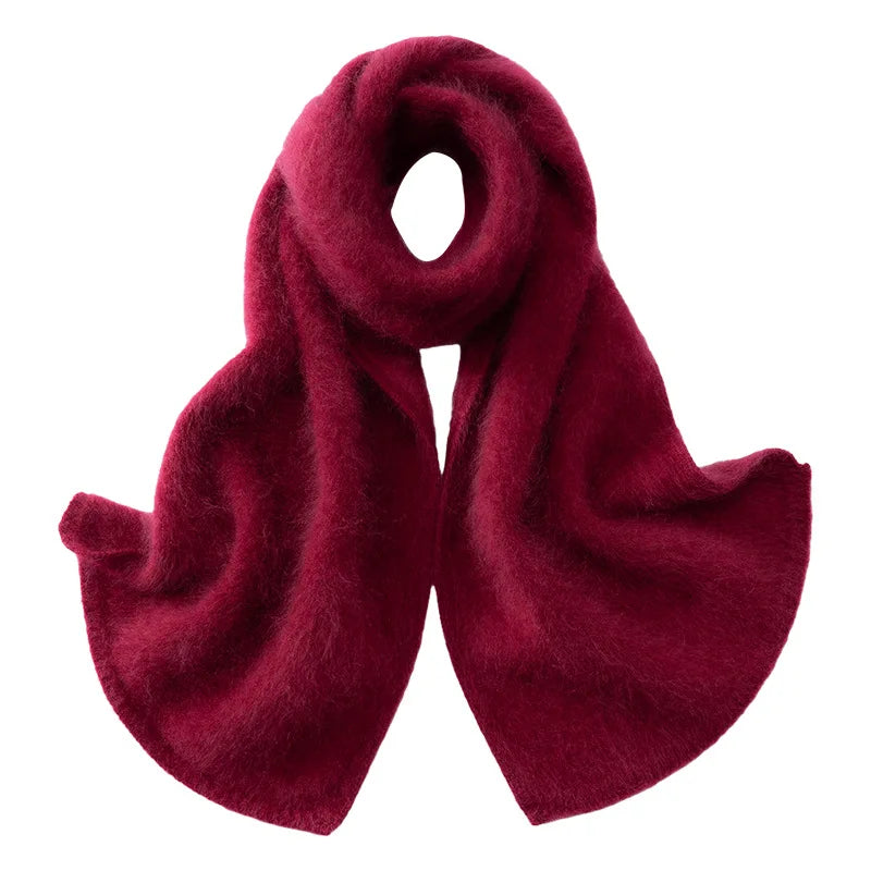 Damen Wollschal schlicht 140x30 cm