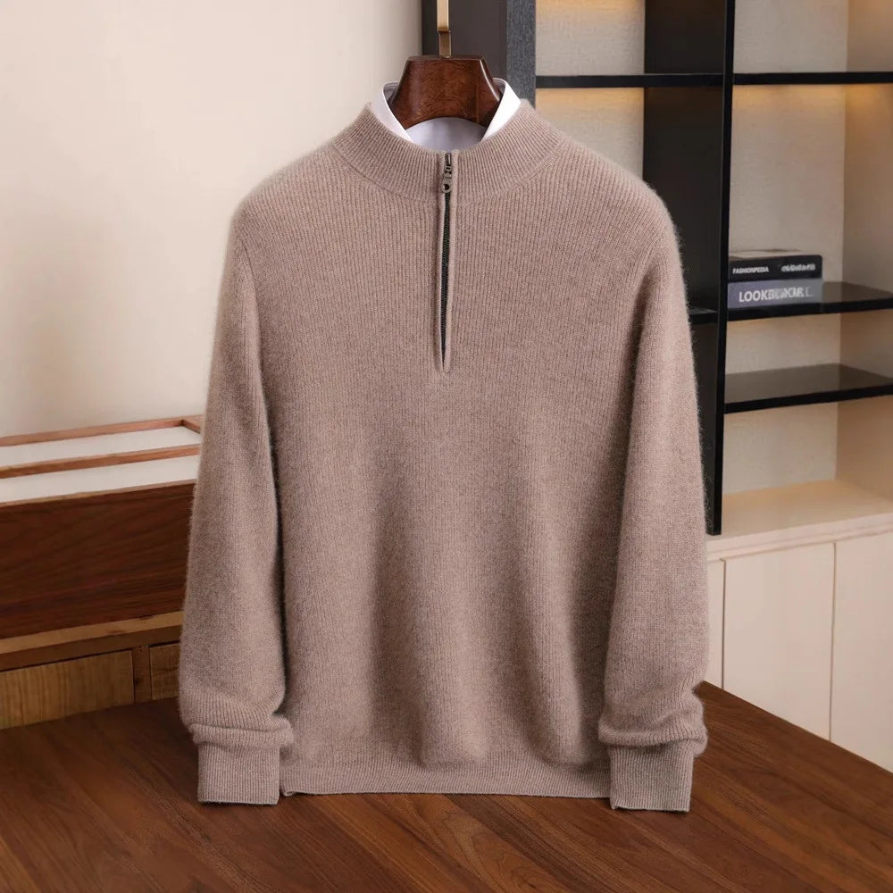 Herren Kaschmir Mix Pullover, warm und modern