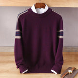 Herren Kaschmirpullover verdickt, locker & warm mit klassischem Rundhals