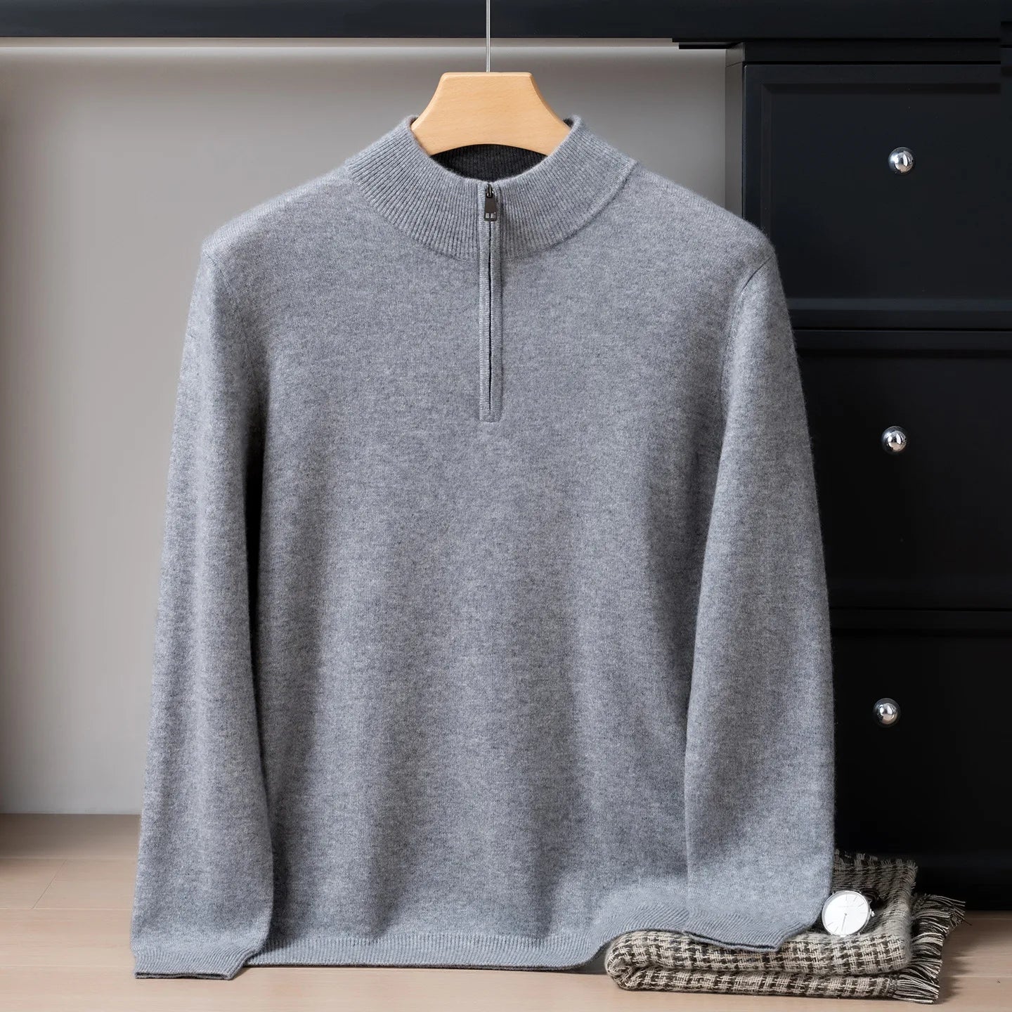 Herren Pullover aus 95% Kaschmir, locker und warm