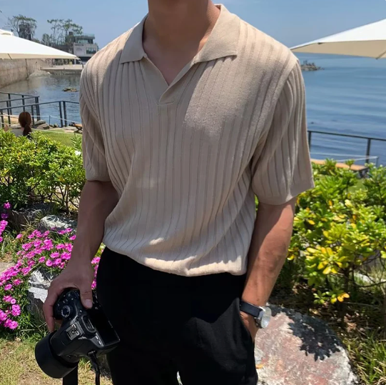 Feinstruktur Herren Polo-Shirt